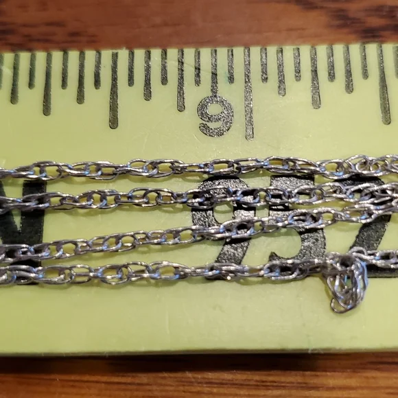Vintage 925 Silver Necklace, Sweet SUPER Unique Chain, 24 inches - Picture 8 of 10